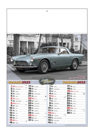 Calendario illustrato auto d'epoca 2023 D3490
