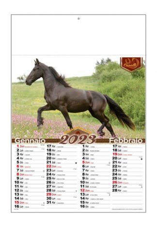 Calendario illustrato cavalli 2023