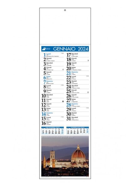 Calendario silhouette illustrato città e monumenti 2024 C4590