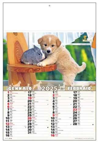 Calendario cani e gatti 2025 D6490