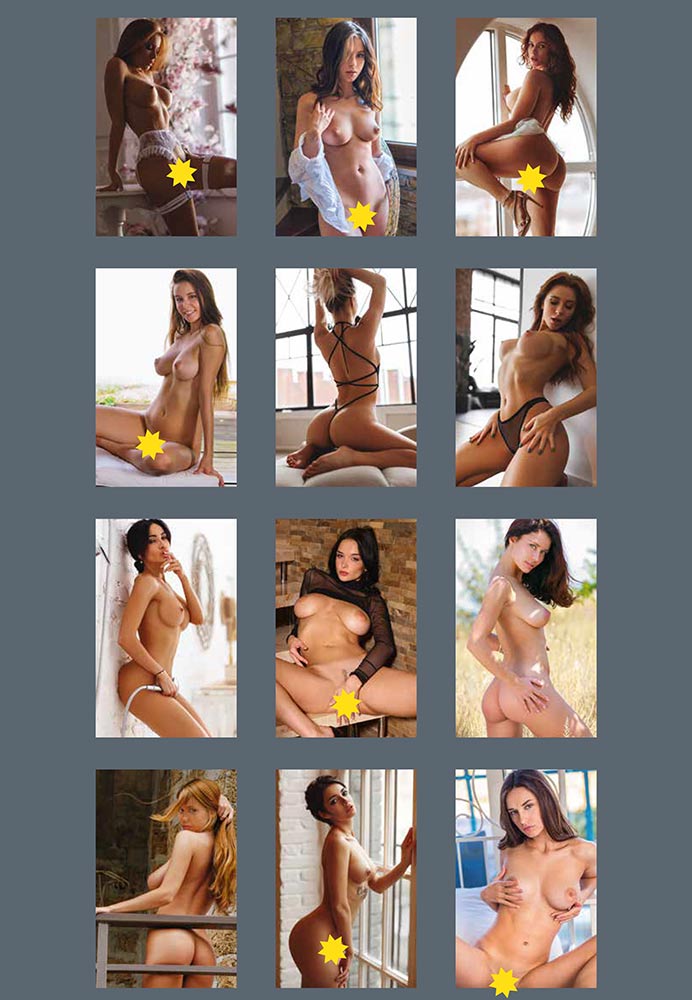 Calendario Donne Nude Sexy Alta qualità 12 fogli 