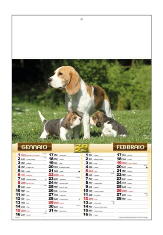 Calendario illustrato cani 2023