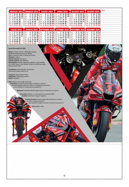 Calendario illustrato moto gp 2024 D2690