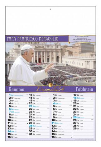 Calendario Papa Francesco 2024 D5990