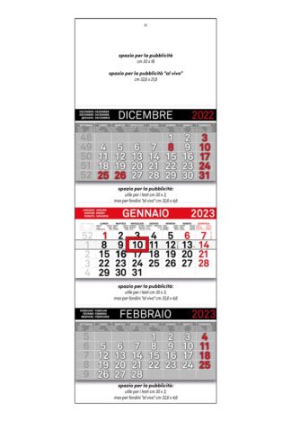 Calendario trittico personalizzato o neutro 805