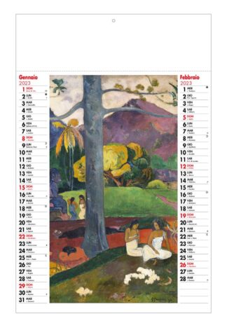 calendario illustrato pittura