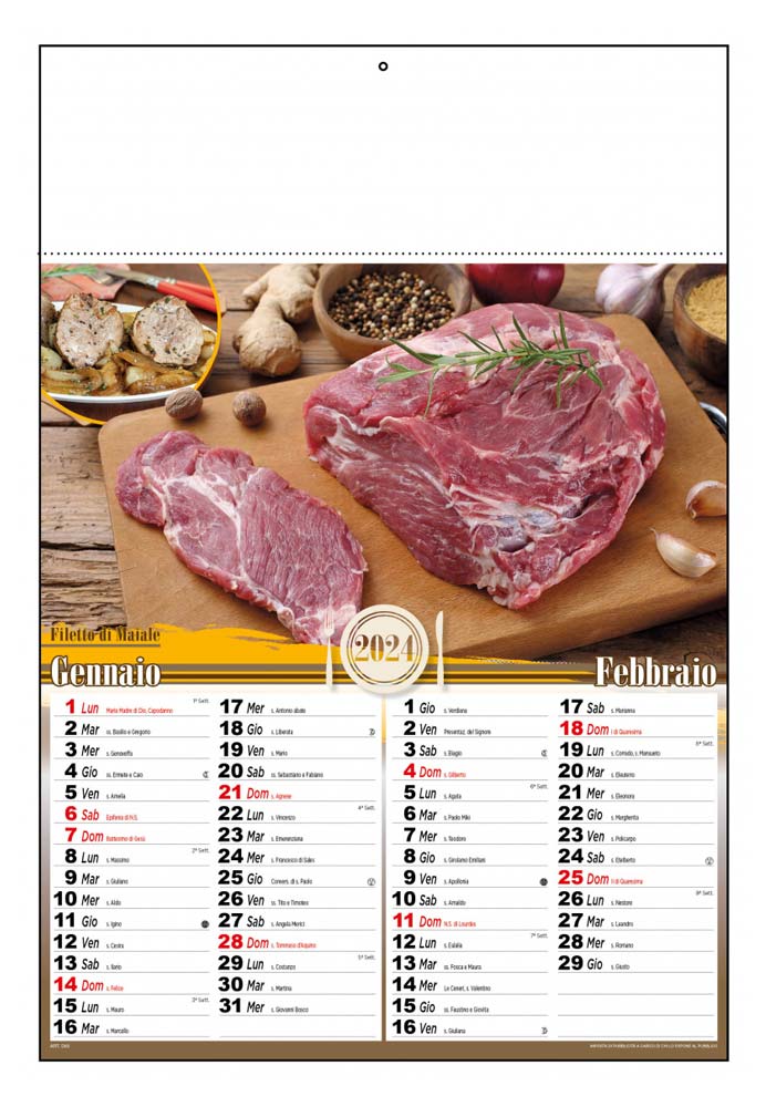 Calendario carne 2024 D6590