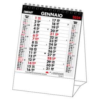 Calendario da tavolo 2024 rosso nero 618