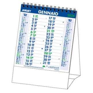 Calendario da tavolo 2024 verde e blu 616