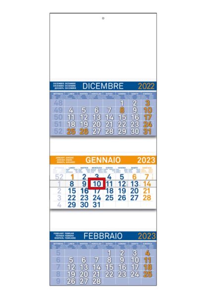 Calendario trittico personalizzato