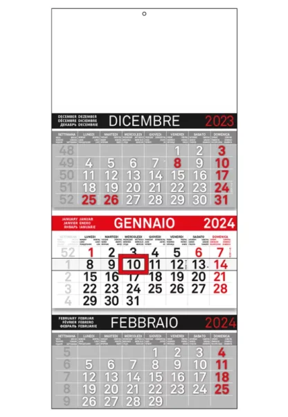 Calendario trittico personalizzato per aziende 2024 810