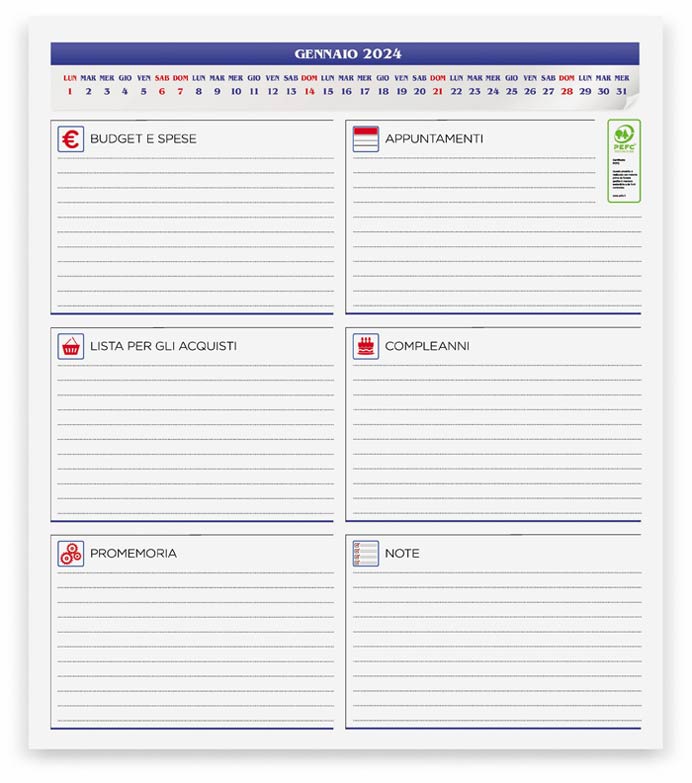Calendario olandese PA650VE retro