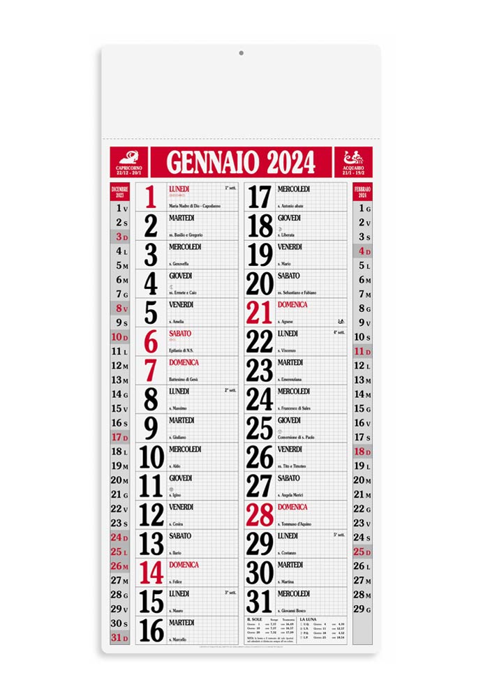 Stampa Calendari da Parete Personalizzati 2024