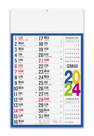 Calendario olandese multicolor svedese da muro PA614