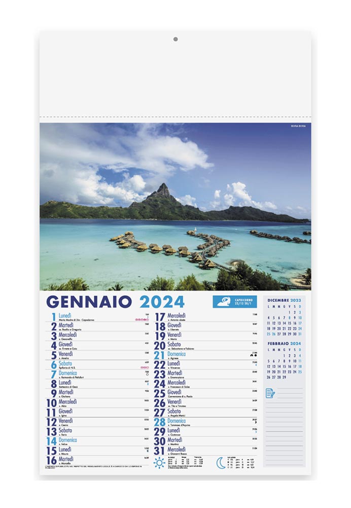 Calendario paesaggi mete da sogno 2024