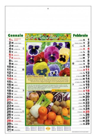 Calendario illustrato orto e giardini 2024 D6290
