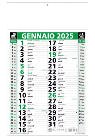 Calendario olandese personalizzato 2025 C2490C